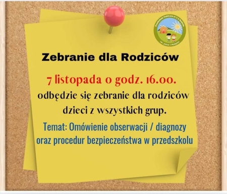 ZEBRANIE DLA RODZICÓW 