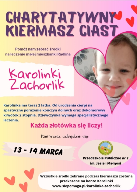 Zapraszamy na charytatywny kiermasz ciast