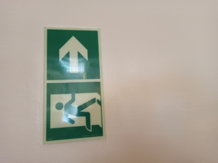 Próbna ewakuacja przeciwpożarowa.